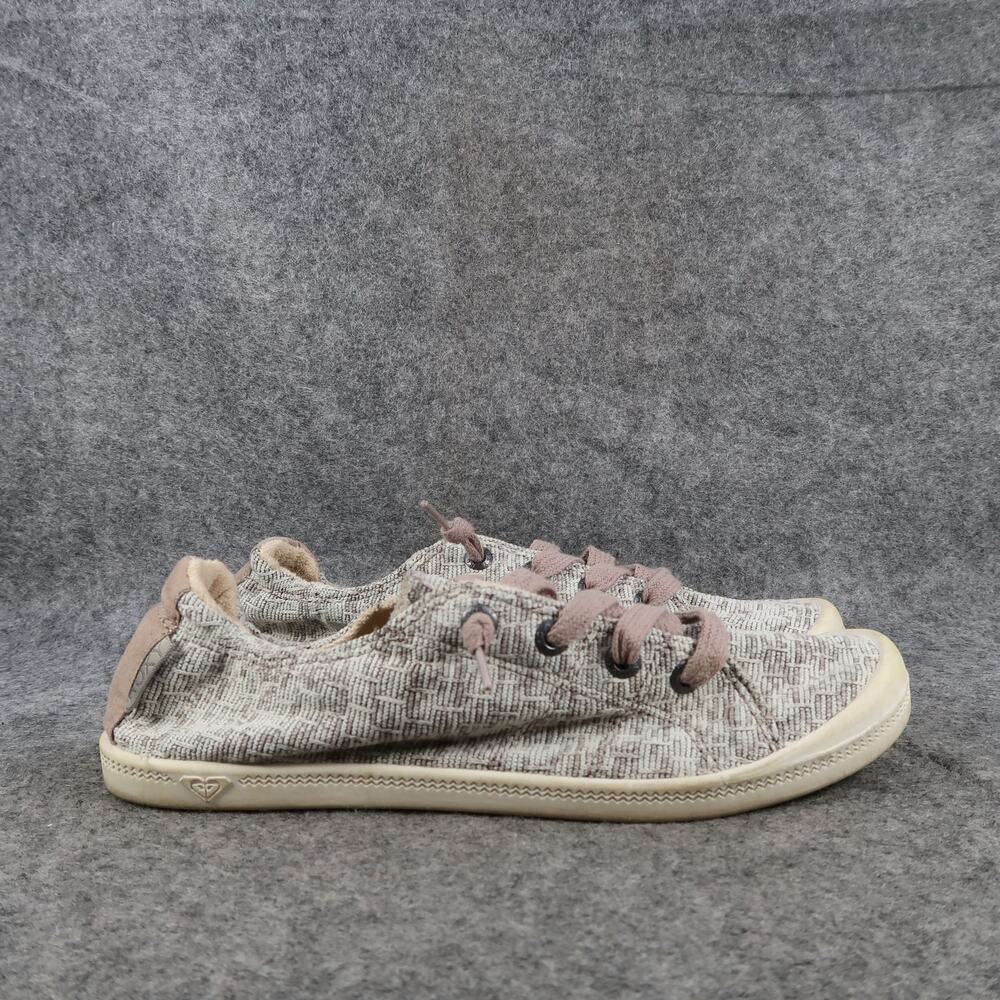 Roxy Shoes Womens 8.5 Casual Sneaker Bayshore II Slip On Beach Surf Comfort Grey